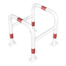 Schake Säulenschutz bestehend aus 2 Steckbaren Rohrbügeln Ø60mm + angeschweißte Stutzen Ø48mm zum ineinanderstecken, Breite: 600