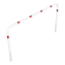 Schake Abweisebügel Ø 60mm, Breite 2500 mm, Höhe Überflur 1000 mm, ohne Querholm, herausnehmbar + Dreikantverschluß incl. Bodenh