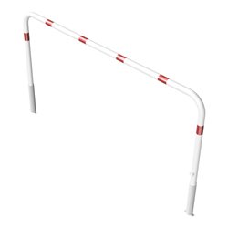 Schake Abweisebügel Ø 60mm, Breite 2500 mm, Höhe Überflur 1000 mm, ohne Querholm, herausnehmbar + Dreikantverschluß incl. Bodenh