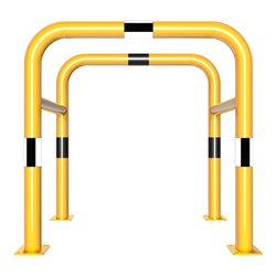 Schake Säulenschutz bestehend aus 2 Steckbaren Rohrbügeln Ø60mm + angeschweißte Stutzen Ø48mm zum ineinanderstecken, Breite: 800