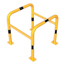 Schake Säulenschutz bestehend aus 2 Steckbaren Rohrbügeln Ø60mm + angeschweißte Stutzen Ø48mm zum ineinanderstecken, Breite: 800