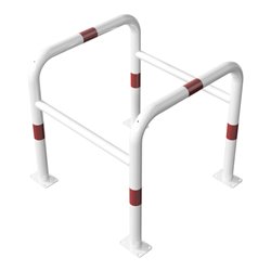 Schake Säulenschutz bestehend aus 2 Steckbaren Rohrbügeln Ø60mm + angeschweißte Stutzen Ø48mm zum ineinanderstecken, Breite: 800