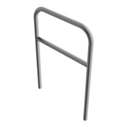 Schake Abweisebügel aus Stahlrohr Ø 60 x 2,5 mm Breite: 1000 mm, Höhe: 1400 mm + Querholm, zum Einbetonieren