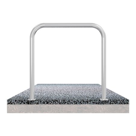 Schake Abweisebügel aus Stahlrohr Ø 60 x 2,5 mm Breite: 1000 mm, Höhe: 1000 mm ohne Querholm, zum Aufdübeln