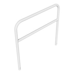 Schake Abweisebügel aus Stahlrohr Ø 60 x 2,5 mm Breite: 1500 mm, Höhe: 1400 mm + Querholm, zum Einbetonieren