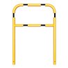 Schake Abweisebügel aus Stahlrohr Ø60mm Breite: 1000mm, Höhe: 1400 mm + Querholm, beschichtet, gelb / schwarz