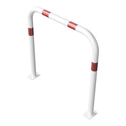 Schake Abweisebügel aus Stahlrohr Ø 60 x 2,5 mm Breite: 1000 mm, Höhe: 1000 mm ohne Querholm, beschichtet, zum Aufdübeln