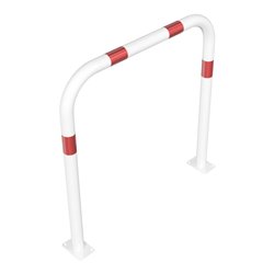 Schake Abweisebügel aus Stahlrohr Ø 60 x 2,5 mm Breite: 1000 mm, Höhe: 1000 mm ohne Querholm, beschichtet, zum Aufdübeln