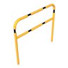 Schake Abweisebügel aus Stahlrohr Ø60mm Breite: 1500mm, Höhe: 1400 mm + Querholm, beschichtet, gelb / schwarz