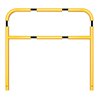 Schake Abweisebügel aus Stahlrohr Ø60mm Breite: 1500mm, Höhe: 1400 mm + Querholm, beschichtet, gelb / schwarz