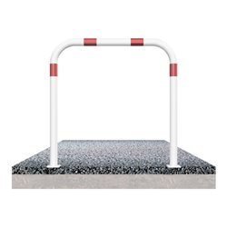 Schake Abweisebügel aus Stahlrohr Ø 60 x 2,5 mm Breite: 1500 mm, Höhe: 1000 mm ohne Querholm, beschichtet, zum Aufdübeln