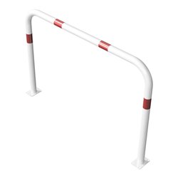 Schake Abweisebügel aus Stahlrohr Ø 60 x 2,5 mm Breite: 1500 mm, Höhe: 1000 mm ohne Querholm, beschichtet, zum Aufdübeln