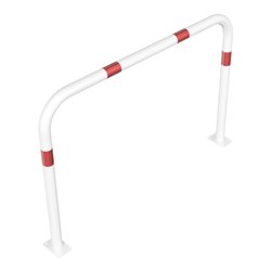 Schake Abweisebügel aus Stahlrohr Ø 60 x 2,5 mm Breite: 1500 mm, Höhe: 1000 mm ohne Querholm, beschichtet, zum Aufdübeln