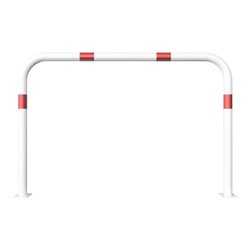 Schake Abweisebügel aus Stahlrohr Ø 60 x 2,5 mm Breite: 1500 mm, Höhe: 1000 mm ohne Querholm, beschichtet, zum Aufdübeln