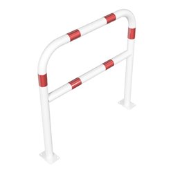 Schake Abweisebügel aus Stahlrohr Ø 60 x 2,5 mm Breite: 1000 mm, Höhe: 1000 mm + Querholm, beschichtet, zum Aufdübeln