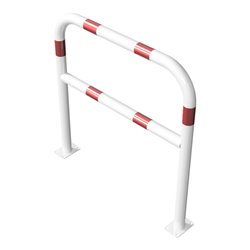 Schake Abweisebügel aus Stahlrohr Ø 60 x 2,5 mm Breite: 1000 mm, Höhe: 1000 mm + Querholm, beschichtet, zum Aufdübeln