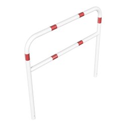 Schake Abweisebügel aus Stahlrohr Ø 60 x 2,5 mm Breite: 1500 mm, Höhe: 1400 mm + Querholm, beschichtet, zum Einbetonieren