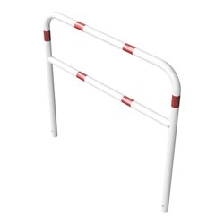 Schake Abweisebügel aus Stahlrohr Ø 60 x 2,5 mm Breite: 1500 mm, Höhe: 1400 mm + Querholm, beschichtet, zum Einbetonieren