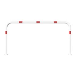 Schake Abweisebügel aus Stahlrohr Ø 60 x 2,5 mm Breite: 2000 mm, Höhe: 1000 mm ohne Querholm, beschichtet, zum Aufdübeln