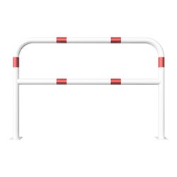 Schake Abweisebügel aus Stahlrohr Ø 60 x 2,5 mm Breite: 1500 mm, Höhe: 1000 mm + Querholm, beschichtet, zum Aufdübeln