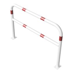 Schake Abweisebügel aus Stahlrohr Ø 60 x 2,5 mm Breite: 1500 mm, Höhe: 1000 mm + Querholm, beschichtet, zum Aufdübeln