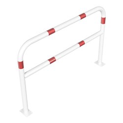 Schake Abweisebügel aus Stahlrohr Ø 60 x 2,5 mm Breite: 1500 mm, Höhe: 1000 mm + Querholm, beschichtet, zum Aufdübeln