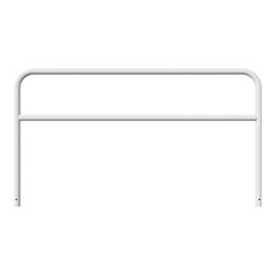 Schake Abweisebügel aus Stahlrohr Ø 60 x 2,5 mm Breite: 2500 mm, Höhe: 1400 mm + Querholm, zum Einbetonieren