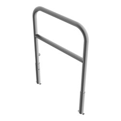 Schake Abweisebügel Ø 60mm, Breite 1000 mm, Höhe Überflur 1000 mm, herausnehmbar + Dreikantverschluß + Querholm + Bodenhülsen