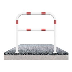 Schake Abweisebügel aus Stahlrohr Ø 60 x 2,5 mm Breite: 2000 mm, Höhe: 1000 mm + Querholm, beschichtet, zum Aufdübeln