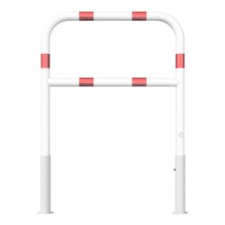 Schake Abweisebügel Ø 60mm, Breite 1000 mm, Höhe Überflur 1000 mm, herausnehmbar + Dreikantverschluß + Querholm + Bodenhülsen, b