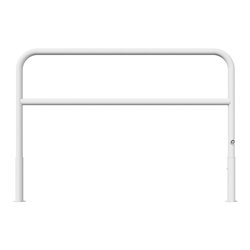 Schake Abweisebügel Ø 60mm, Breite 2000 mm, Höhe Überflur 1000 mm, herausnehmbar + Dreikantverschluß + Querholm + Bodenhülsen