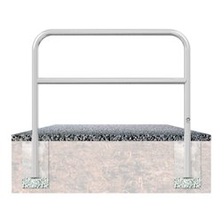 Schake Abweisebügel Ø 60mm, Breite 2500 mm, Höhe Überflur 1000 mm, herausnehmbar + Dreikantverschluß + Querholm + Bodenhülsen