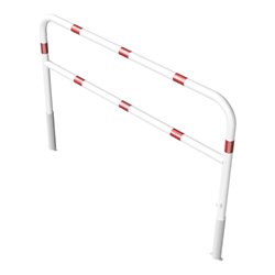 Schake Abweisebügel Ø 60mm, Breite 2000 mm, Höhe Überflur 1000 mm, herausnehmbar + Dreikantverschluß + Querholm + Bodenhülsen, b