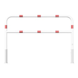 Schake Abweisebügel Ø 60mm, Breite 2000 mm, Höhe Überflur 1000 mm, herausnehmbar + Dreikantverschluß + Querholm + Bodenhülsen, b