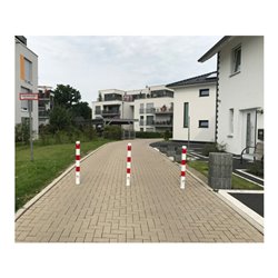 Schake Absperrpfosten Typ 470F, 70x70mm, herausnehmbar- + Dreikantverschluß, feuerverzinkt