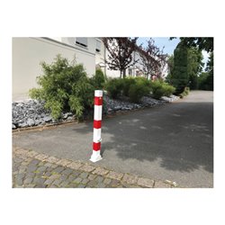 Schake Absperrpfosten Typ 470FU, umlegbar + Dreikantverschluß, 70x70mm, feuerverzinkt