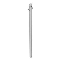 Schake Mittelpfosten für Schutzgeländer Ø60mm + Alu, Kugelkopf Gesamtlänge 1500mm, für Oberholm, feuerverzinkt