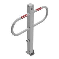 Schake Parkplatzsperre Typ 471FU, 70x70mm, umlegbar, Breite 800mm Überflur 900mm + Dreikantverschluß feuerverzinkt