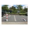Schake Parkplatzsperre Typ 471UZ, 70x70mm, umlegbar, Breite 800mm Überflur 900mm + Profilzylinder feuerverzinkt