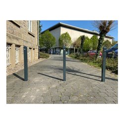 Schake Absperrpfosten Typ 473B, ortsfest, Vierkant 70/70 mm + Zierkopf,