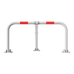 Schake Parkplatzsperrbügel 472Z, umklappbar, Höhe ca. 450 mm, Breite ca. 850 mm, verzinkt, + Profilzylinderschloß, zum Aufdübeln