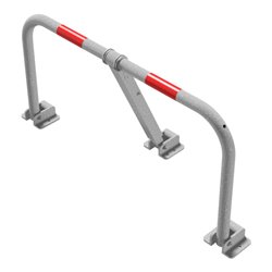 Schake Parkplatzsperrbügel 472Z, umklappbar, Höhe ca. 450 mm, Breite ca. 850 mm, verzinkt, + Profilzylinderschloß, zum Aufdübeln