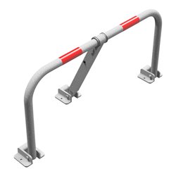 Schake Parkplatzsperrbügel 472Z, umklappbar, Höhe ca. 450 mm, Breite ca. 850 mm, verzinkt, + Profilzylinderschloß, zum Aufdübeln