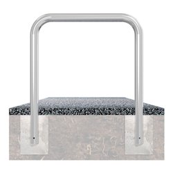 Schake Abweisebügel aus Stahlrohr Ø76mm Breite: 1500mm, Höhe: 1500 mm ohne Querholm, feuerverzinkt