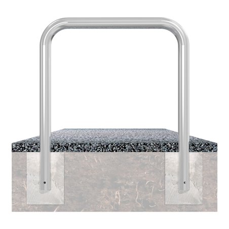 Schake Abweisebügel aus Stahlrohr Ø76mm Breite: 2500mm, Höhe: 1500 mm ohne Querholm, feuerverzinkt