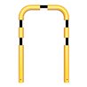 Schake Schutzbügel Ø76 mm, Breite 750 mm, Höhe über Flur 650mm, zum Einbetonieren, gelb / schwarz