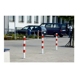 Schake Absperrpfosten Typ 476FU, umlegbar + Dreikantverschluß, Ø 76mm, feuerverzinkt