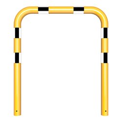 Schake Schutzbügel Ø76 mm, Breite 1000 mm, Höhe über Flur 650mm, zum Einbetonieren, gelb / schwarz