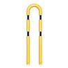 Schake Schutzbügel Ø76 mm, Breite 400 mm, Höhe über Flur 1150mm, zum Einbetonieren, gelb / schwarz
