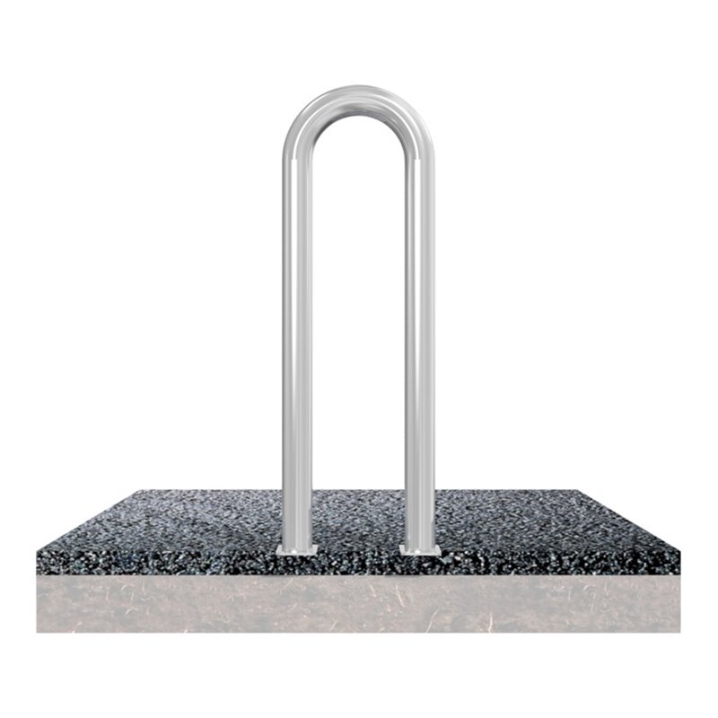 Schake Schutzbügel Ø76 mm, Breite 400 mm, Höhe über Flur 650mm, zum Aufdübeln, weiss rot